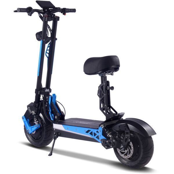 MotoTec Switchblade 60v 4000w Lithium Electric Scooter Blue - Image 4
