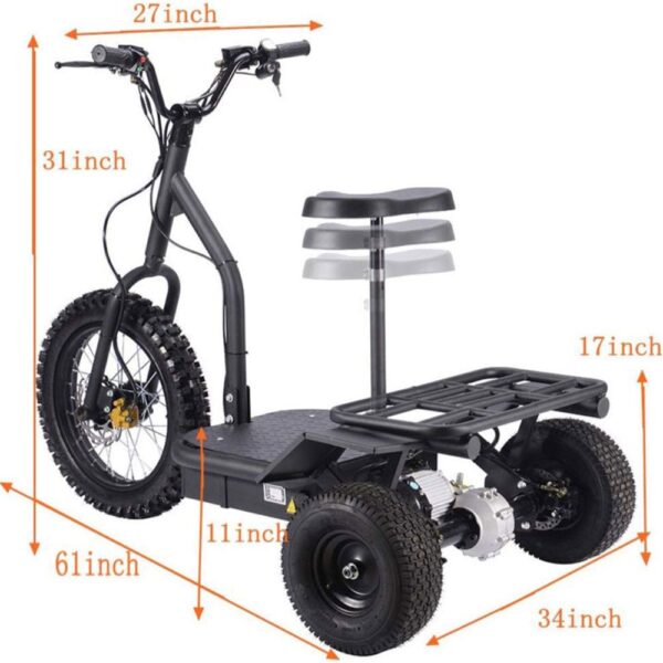 MotoTec Electric Trike 48v 1200w - Image 9