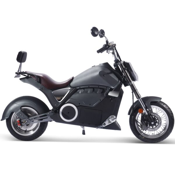 MotoTec Typhoon 72v 30ah 3000w Lithium Electric Scooter Gray - Image 4