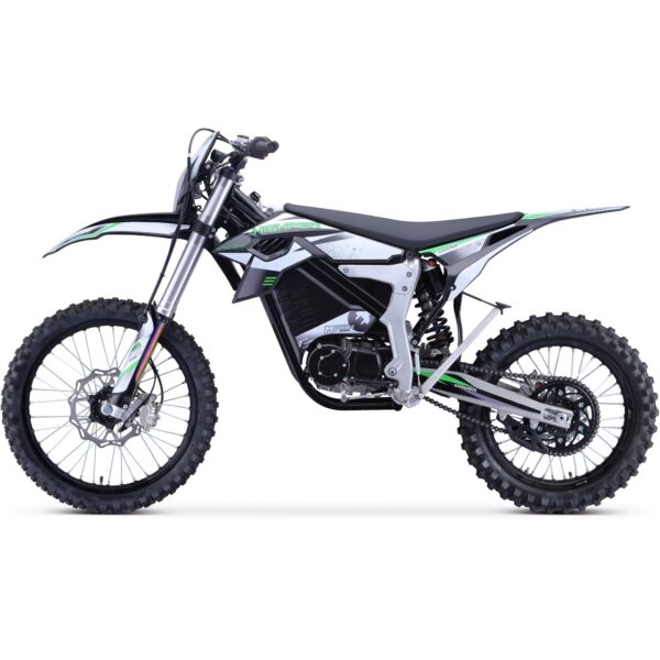 MotoTec Venom 72v 12000w Electric Dirt Bike White - Image 9