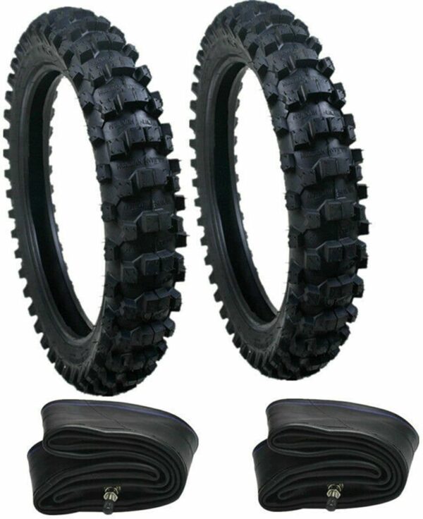 Front and Rear Tire Set 70/100x19 & 90/100x16 for Honda CR85R CRF110F KX100 KX