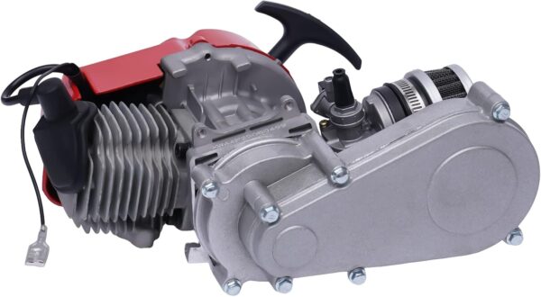 Motor Air-Cooled Engine for 49CC 2 Stroke Pocket Dirt Bike Mini Motocross ATV Scooter, with Handle and Cable