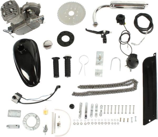 80cc Bicycle Engine Kit 2-Stroke Motorized Bicycle Kit Fit for 26" Bikes Gas Motor Kit Engine Set