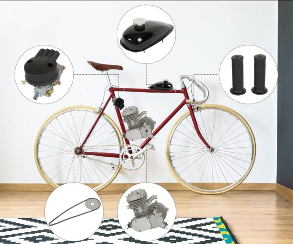 80cc Bicycle Engine Kit 2-Stroke Motorized Bicycle Kit Fit for 26" Bikes Gas Motor Kit Engine Set - Image 3