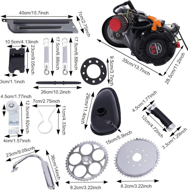 100CC 4-Stroke Bicycle Engine Kit Gasoline Motor Motorized Bike Engine Conversion Kit - Image 5