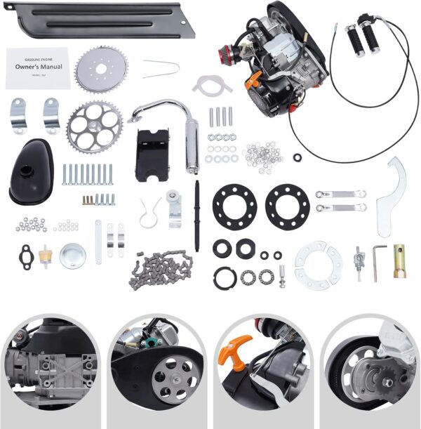 100CC 4-Stroke Bicycle Engine Kit Gasoline Motor Motorized Bike Engine Conversion Kit - Image 3