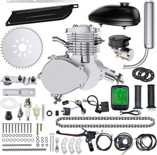 Bike Motor Kit 80cc Motorized Bike Kit with Wired Digital Computer 2 Stroke Bicycle Engine Kit Fit for 26-28" Bikes - Image 5