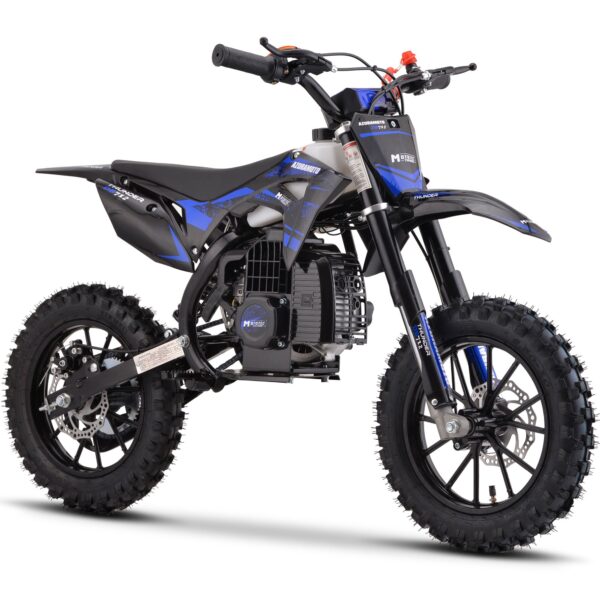 MotoTec Thunder 50cc 2-Stroke Kids Gas Dirt Bike Blue - Image 2