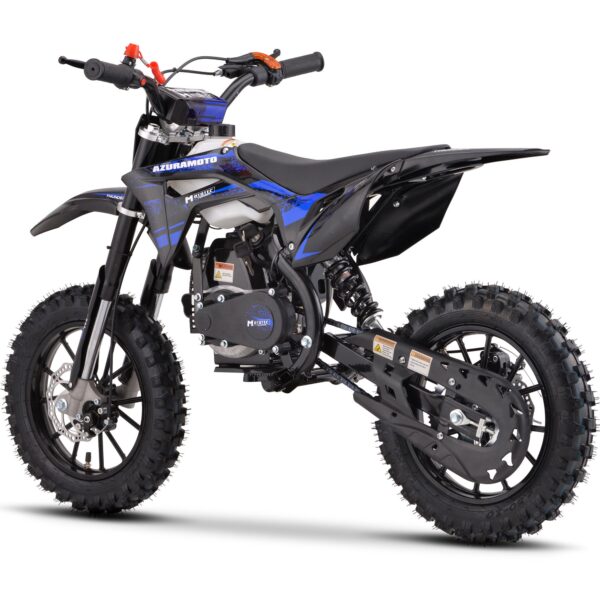 MotoTec Thunder 50cc 2-Stroke Kids Gas Dirt Bike Blue - Image 4