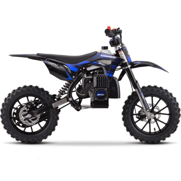 MotoTec Thunder 50cc 2-Stroke Kids Gas Dirt Bike Blue - Image 5