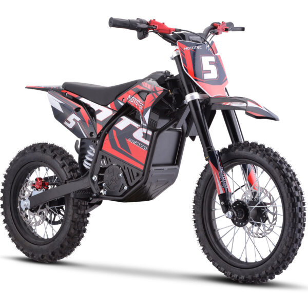 MotoTec 60v 2000w Pro Electric Dirt Bike Lithium Red - Image 2