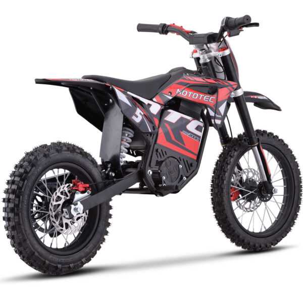 MotoTec 60v 2000w Pro Electric Dirt Bike Lithium Red - Image 4