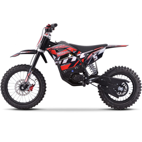 MotoTec 60v 2000w Pro Electric Dirt Bike Lithium Red - Image 5