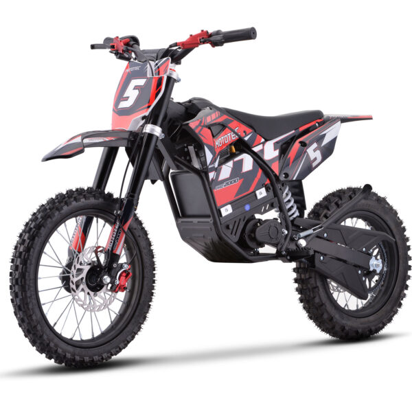 MotoTec 60v 2000w Pro Electric Dirt Bike Lithium Red - Image 6